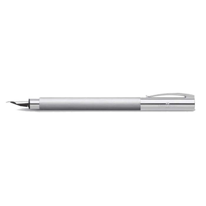 FABER CASTELL, Fountain Pen - AMBITION METAL SILVER.