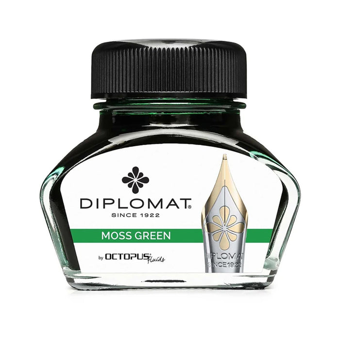 DIPLOMAT, Ink Bottle - OCTOPUS MOSS GREEN (30mL). 