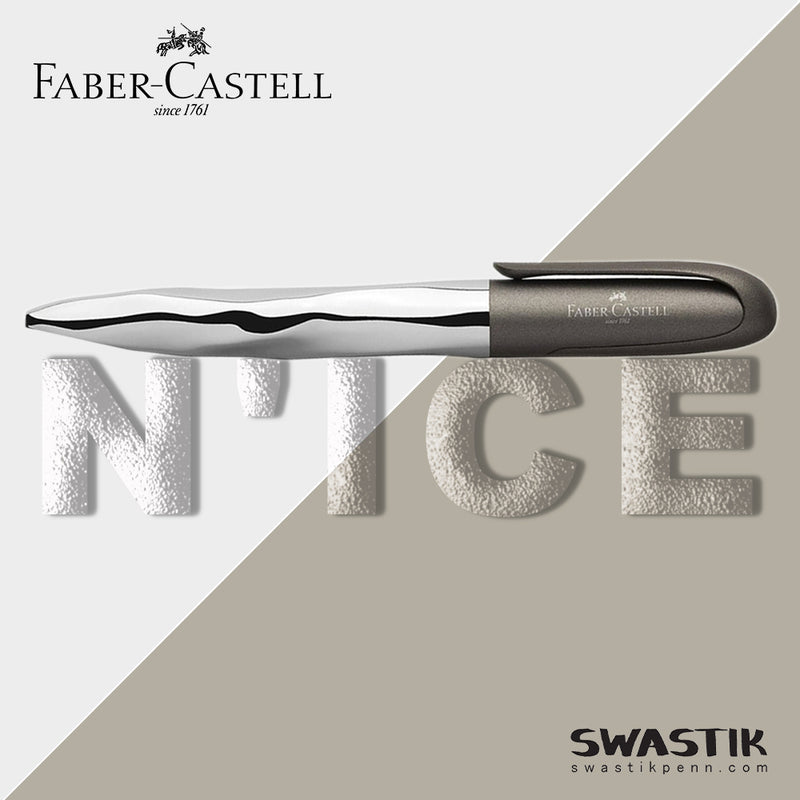 FABER CASTELL, Ballpoint Pen - N'ICE TWIST METALLIC GRAY.