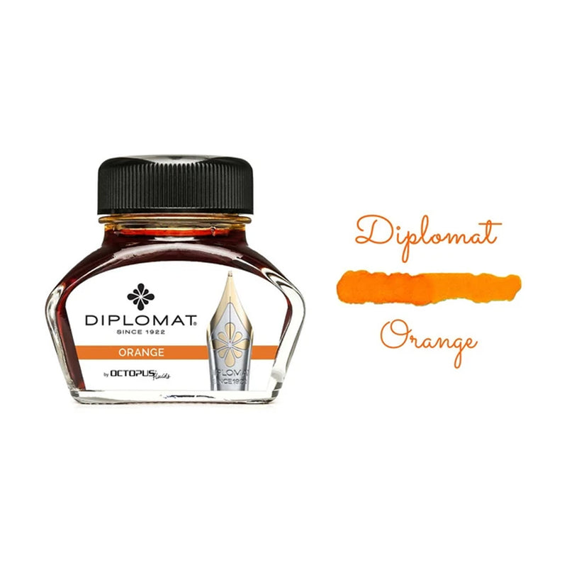 DIPLOMAT, Ink Bottle - OCTOPUS ORANGE (30mL). 1
