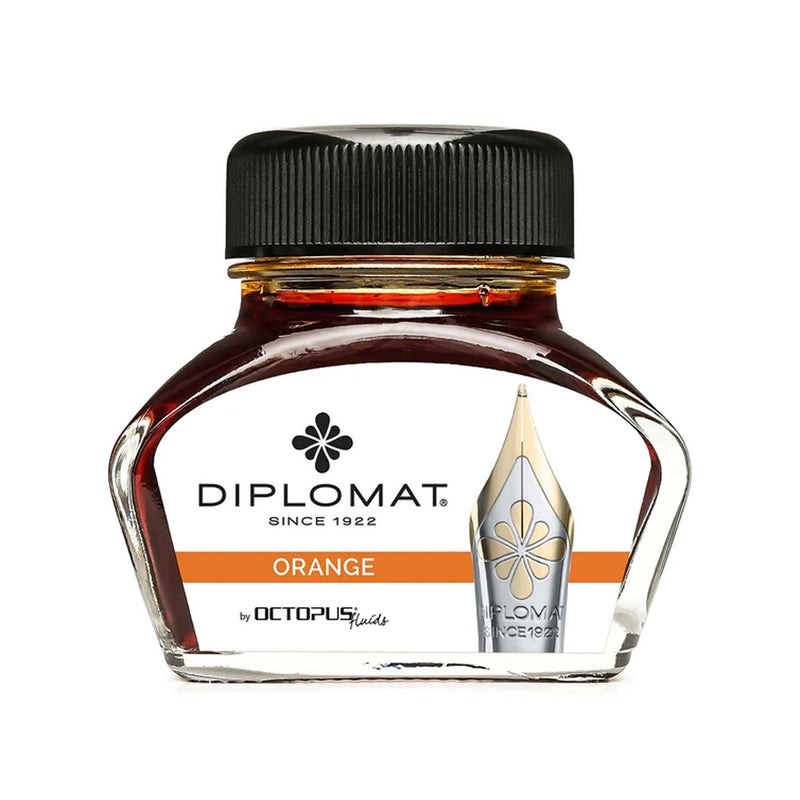 DIPLOMAT, Ink Bottle - OCTOPUS ORANGE (30mL). 
