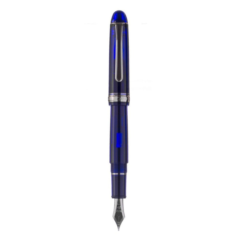 PLATINUM, Fountain Pen - #3776 CENTURY silver trim CHARTRES BLUE 3