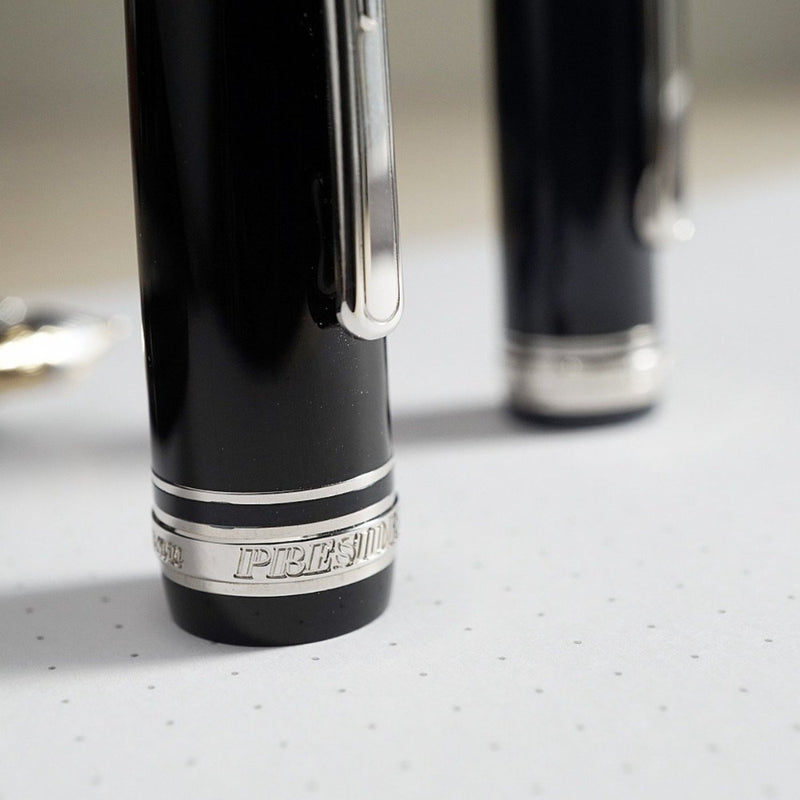 PLATINUM, Fountain Pen - PRESIDENT SILVER TRIM BLACK 4