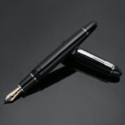 PLATINUM, Fountain Pen - PRESIDENT SILVER TRIM BLACK 11