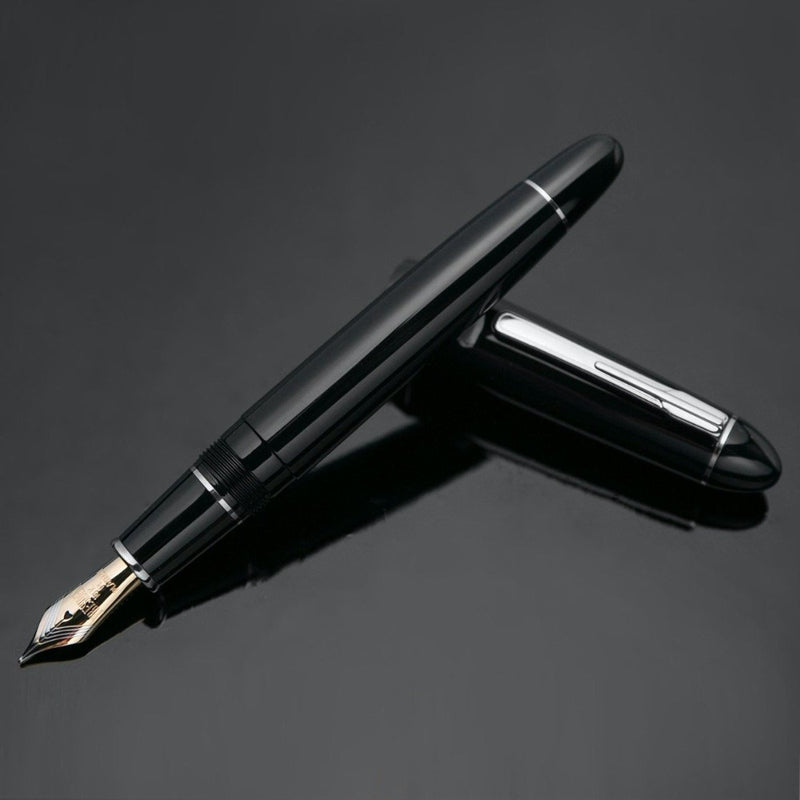 PLATINUM, Fountain Pen - PRESIDENT SILVER TRIM BLACK 11