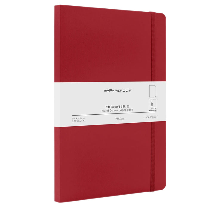 myPAPERCLIP, NoteBook - EXECUTIVE Series 192 Pages RED 80 Gsm.