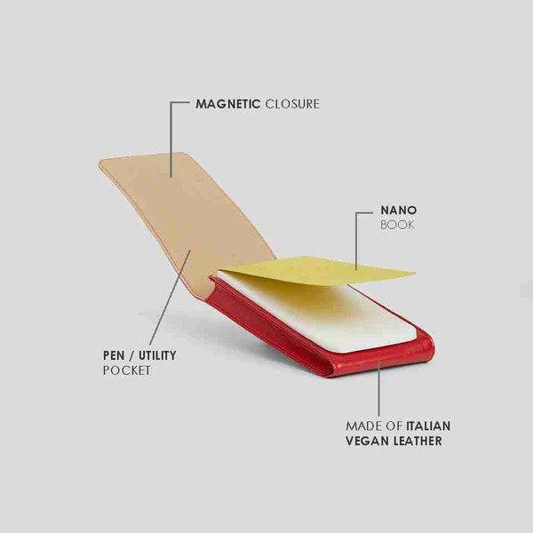 myPAPERCLIP, Flippy Journal - CLASSIC Edition NANO 96 Pages RED.